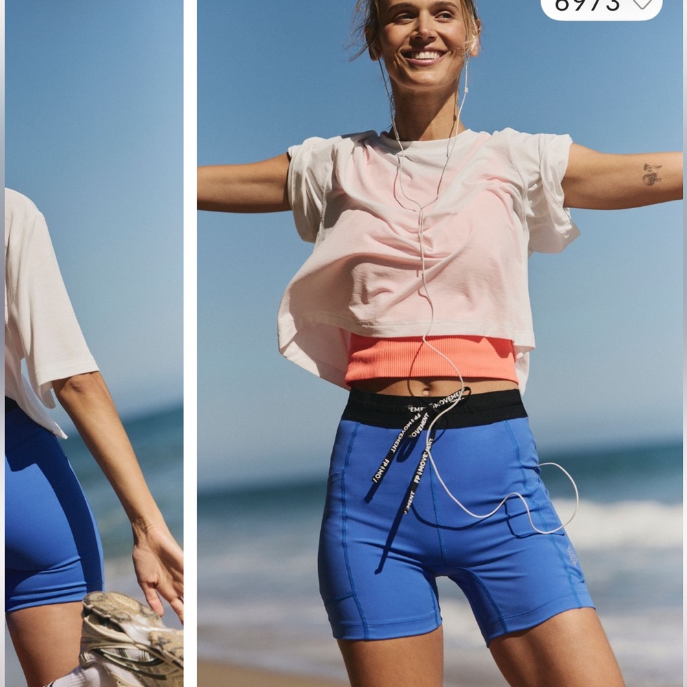 FP Movement for Free People Tempo Cropped Boyfriend Tee - XL - white - NWT